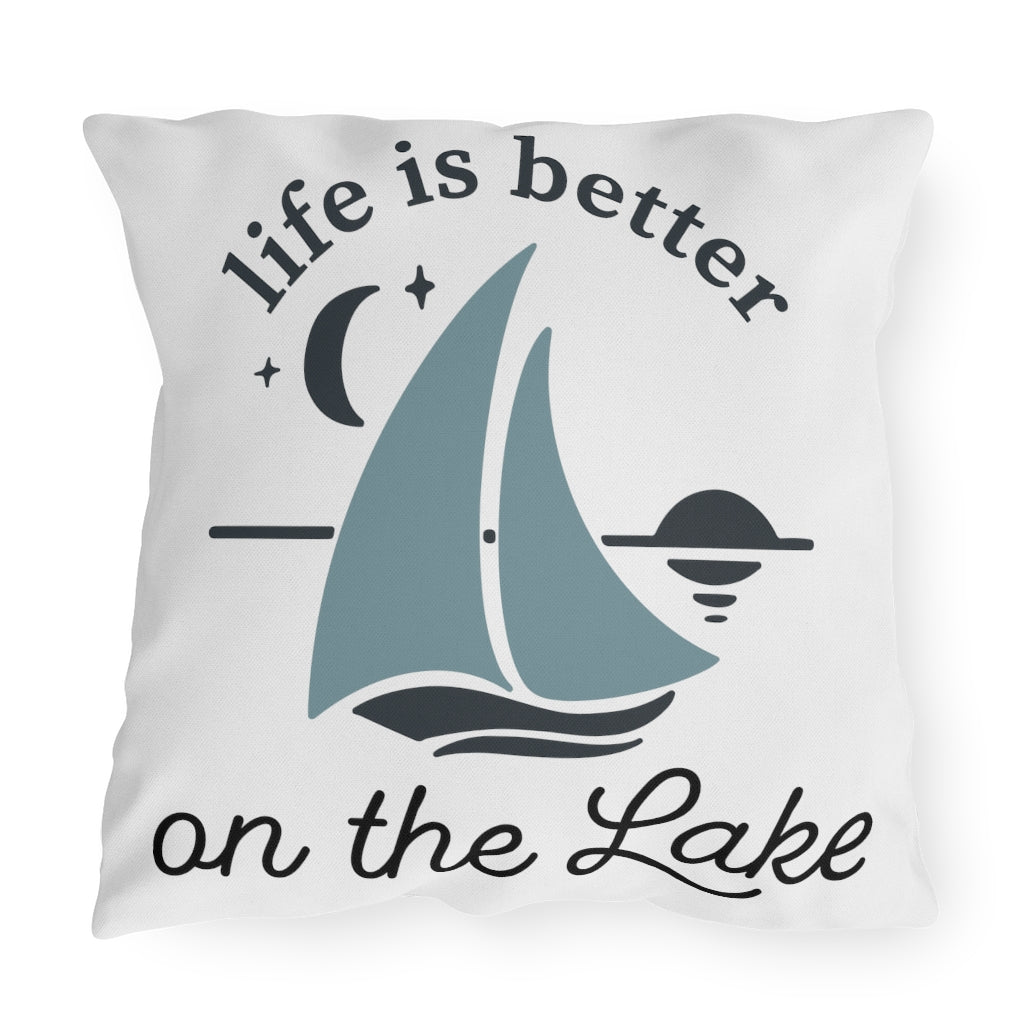 Life is Better on the Lake Outdoor Pillow - Amazing Faith Designs