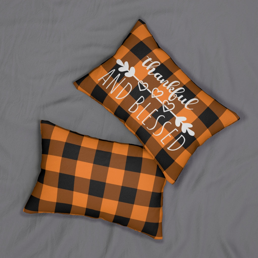 Thankful and Blessed Fall Throw Pillow - Amazing Faith Designs