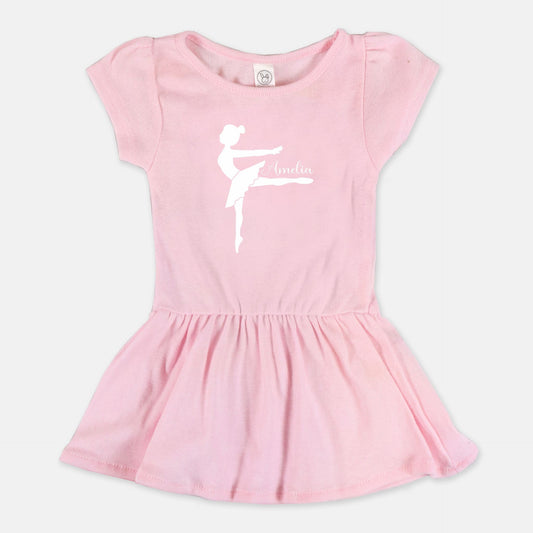 Pink Ballerina Toddler Dress - Personalized Amazing Faith Designs