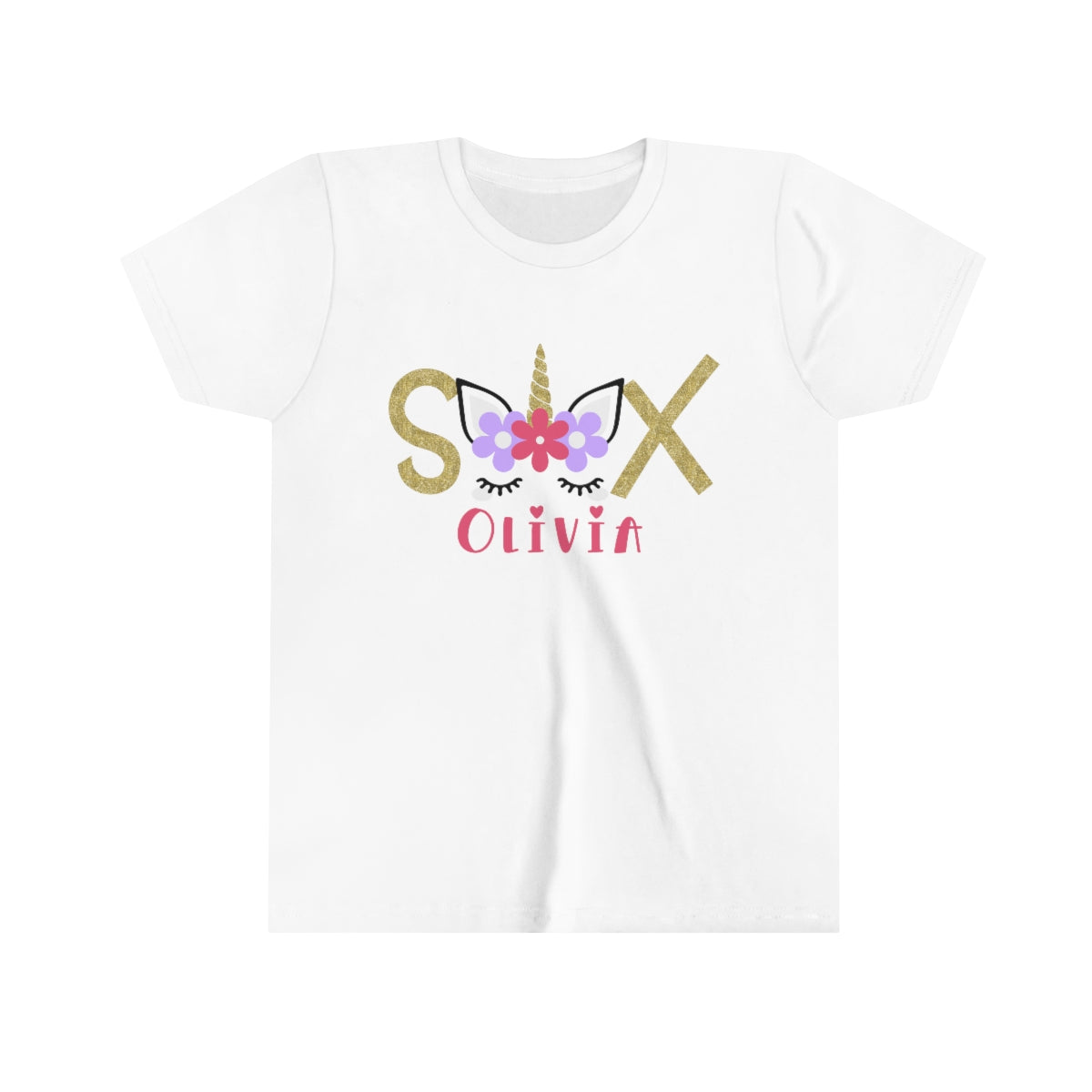 Unicorn Fifth Birthday Personalized T-shirt S M L XL | 5th 6th 7th 8th Birthday, Custom Birthday Shirt - Amazing Faith Designs