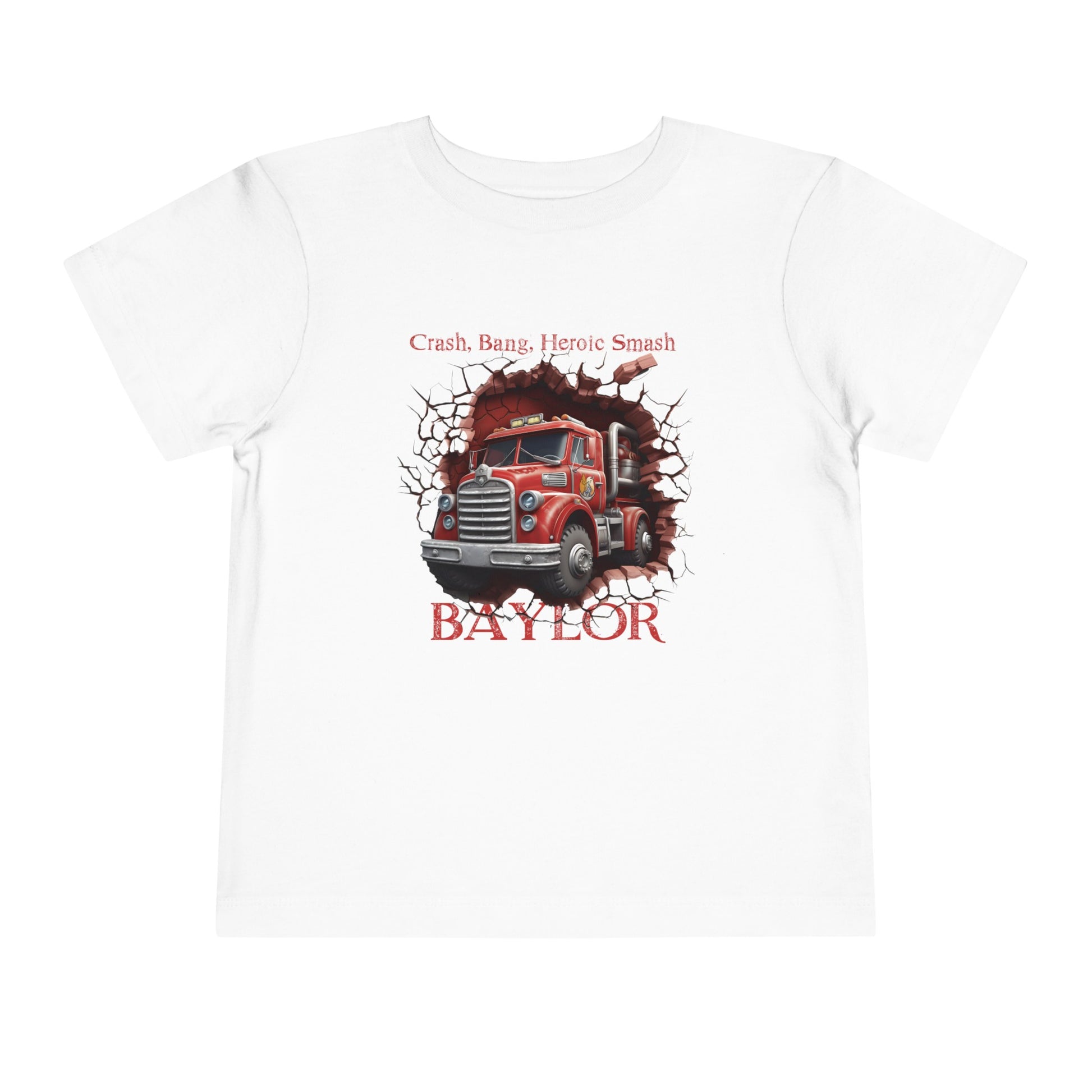 Firetruck Smash Toddler t-shirt - Amazing Faith Designs