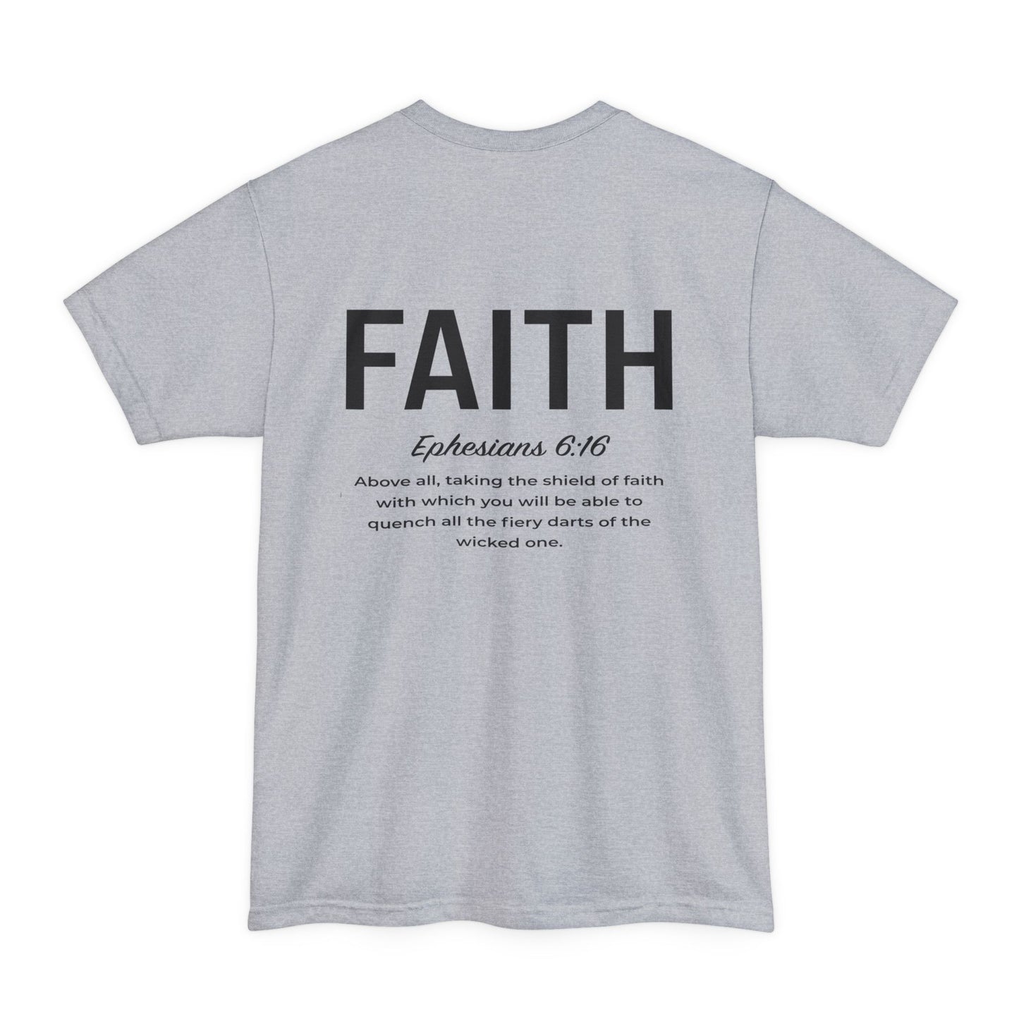 Faith Shield Big and Tall T-Shirt - Amazing Faith Designs