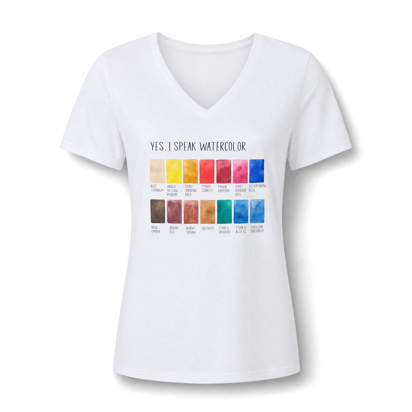 Watercolor Swatch V-Neck T-Shirt
