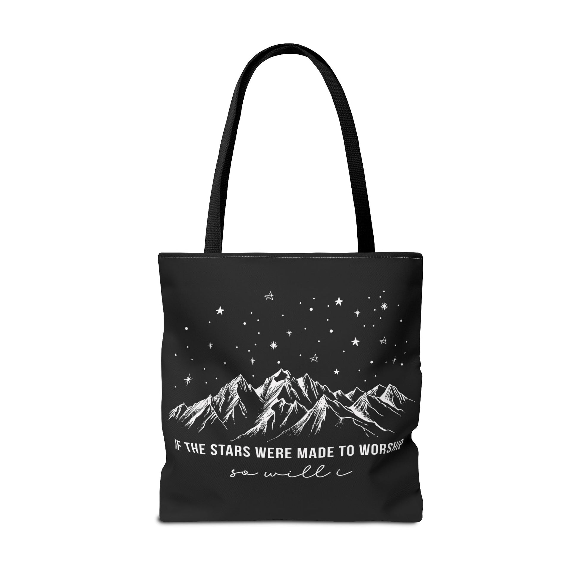 Christian Tote Bag — "If the Stars Were Made to Worship, So Will I" - Amazing Faith Designs