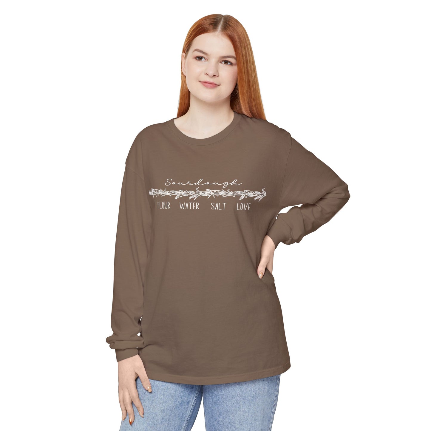 Personalized Flour Water Salt Love Sourdough Long Sleeve T-Shirt - Amazing Faith Designs