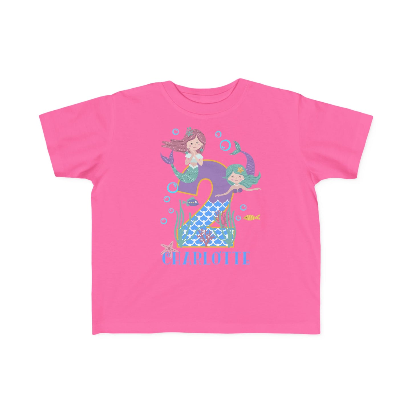 Mermaid Birthday Toddler Shirt - Amazing Faith Designs