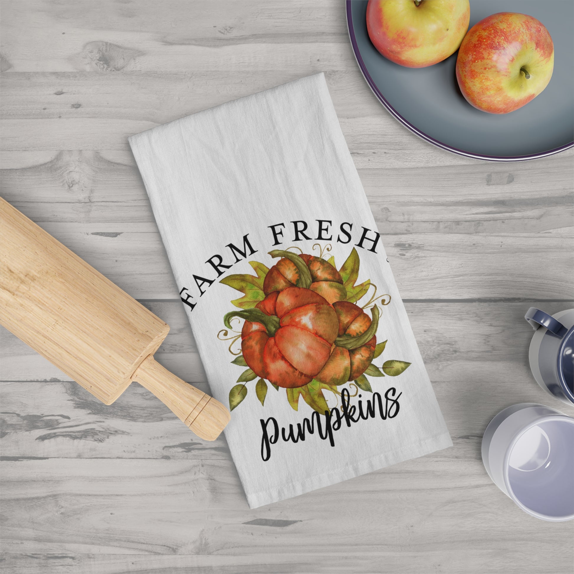 Farm Fresh Pumpkins Tea Towel - Amazing Faith Designs