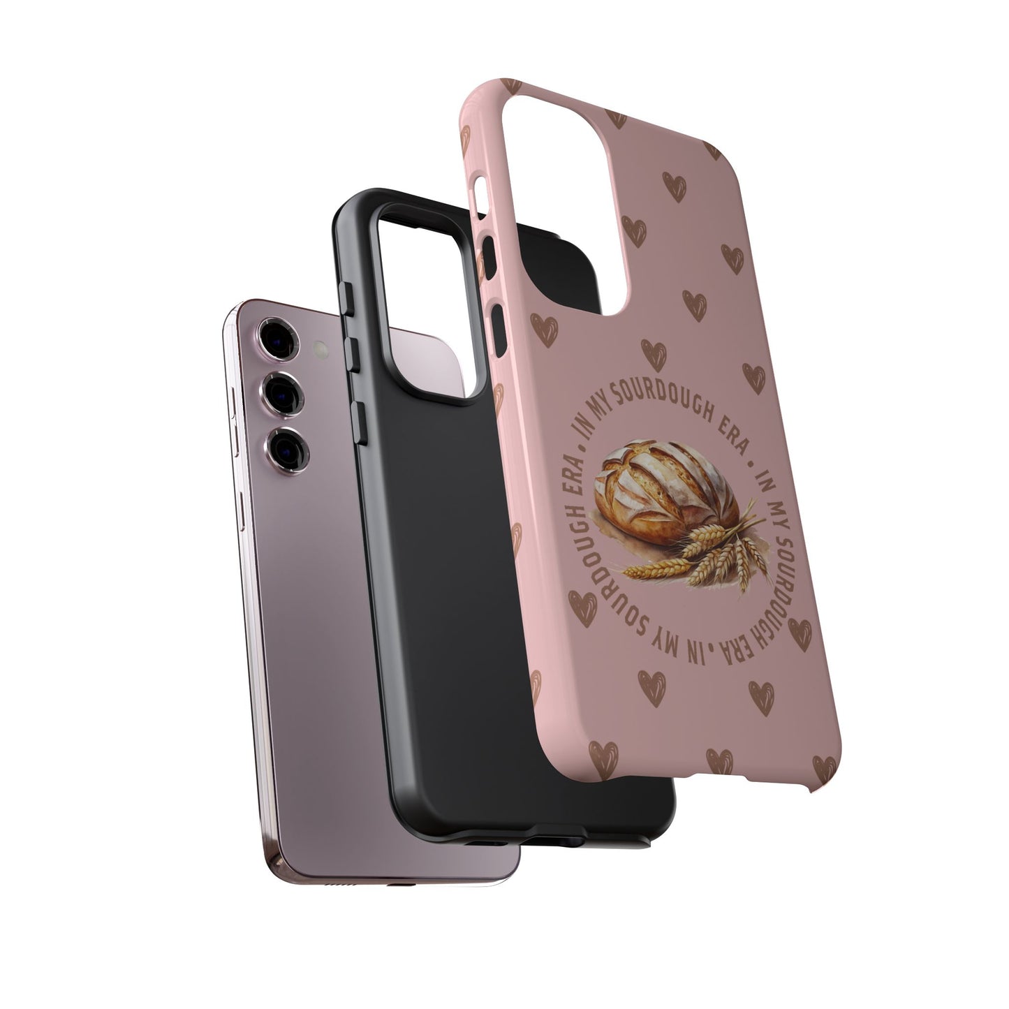 Samsung Galaxy 21 22 23 24 25 - Sourdough Era Hearts Phone Case - Amazing Faith Designs