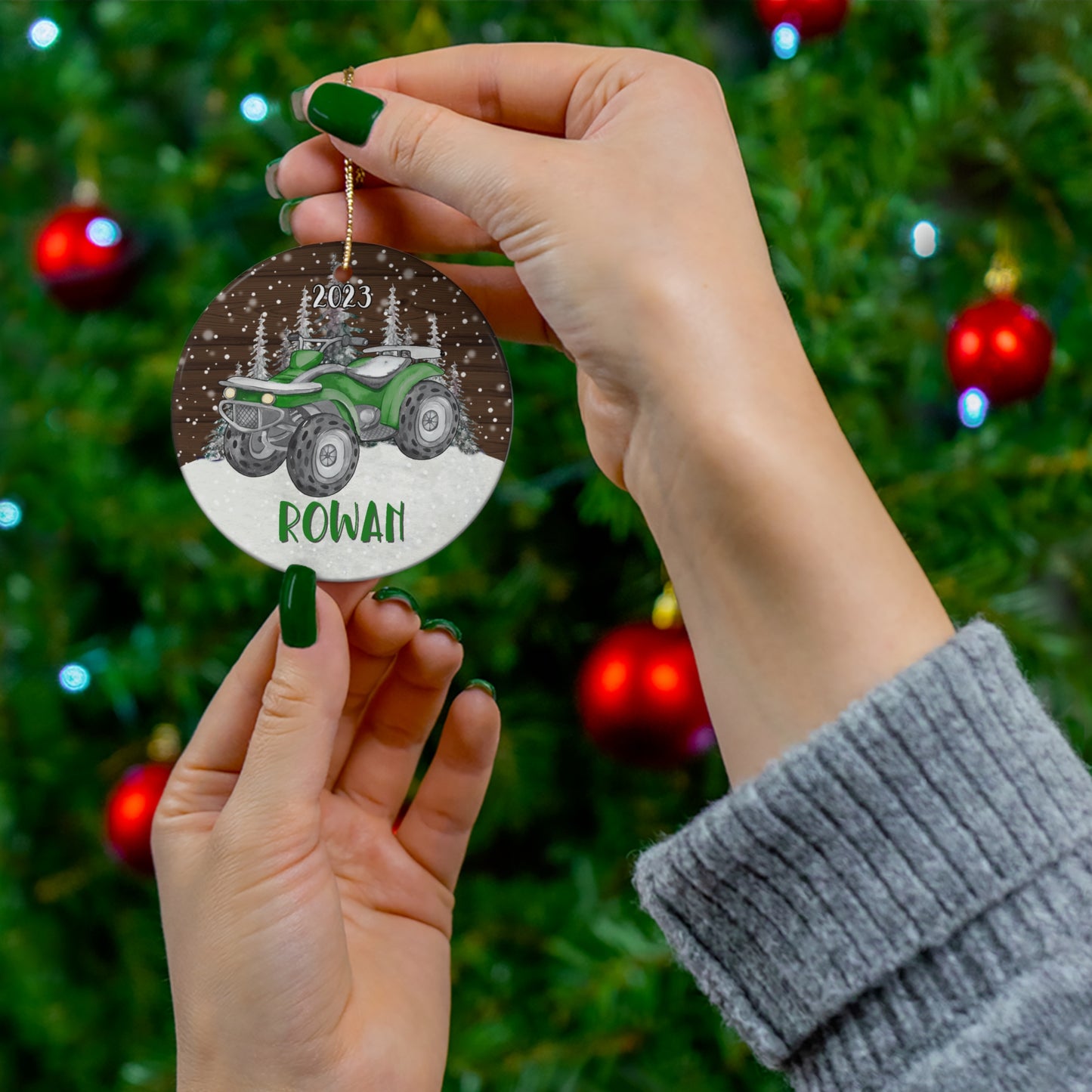 Four Wheeler Personalized Christmas Ornament - Amazing Faith Designs