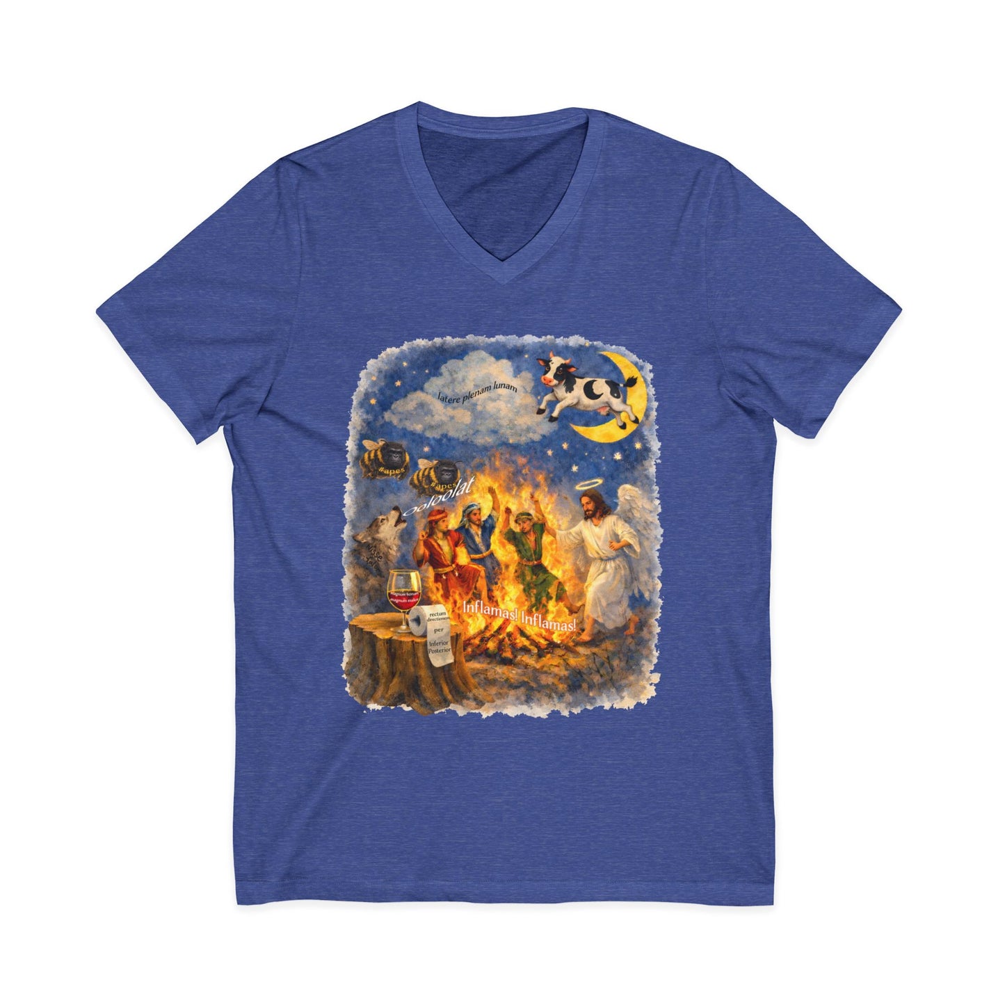 Latin Class V-neck T-shirt - Amazing Faith Designs