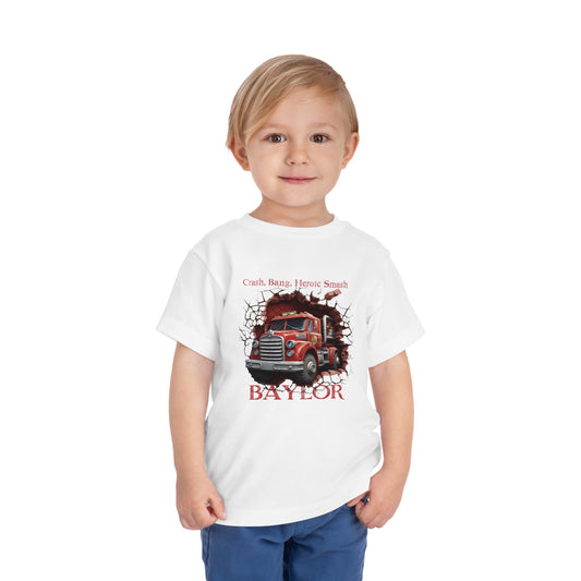 Firetruck Smash Toddler t-shirt - Amazing Faith Designs