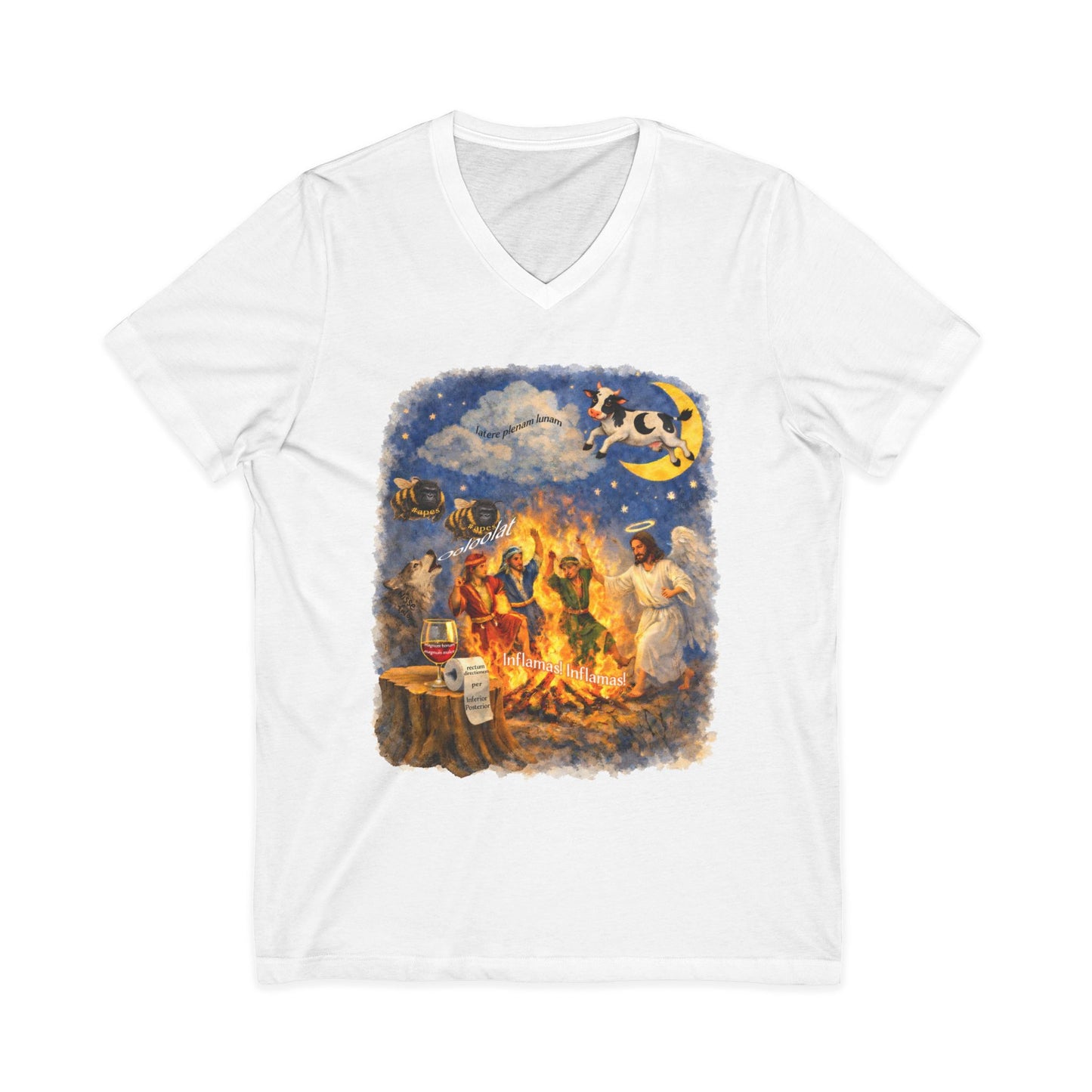 Latin Class V-neck T-shirt - Amazing Faith Designs