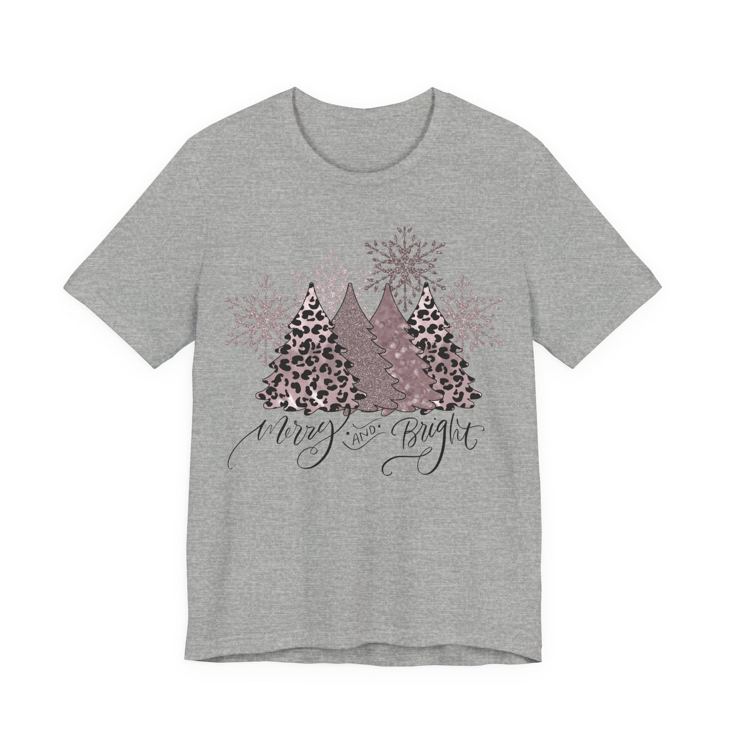Merry and Bright Leopard Christmas Shirt - Amazing Faith Designs