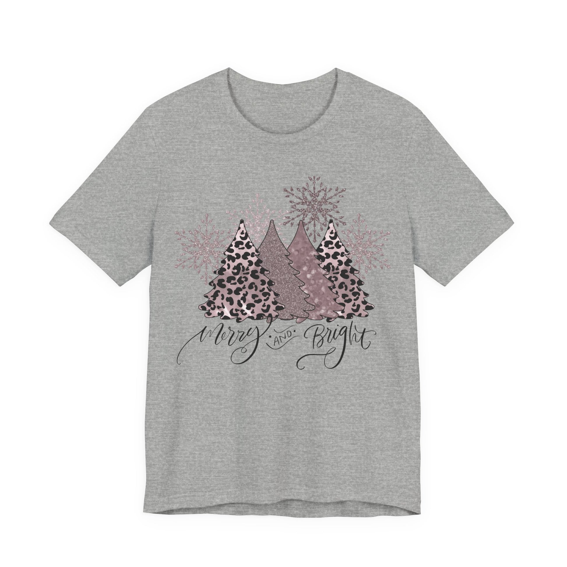 Merry and Bright Leopard Christmas Shirt - Amazing Faith Designs