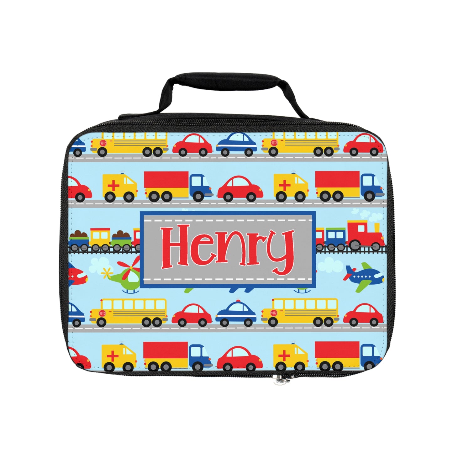 Transportation Cars Personalized Lunch Box - Amazing Faith Designs