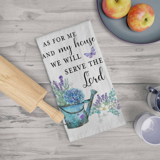 Lavender Scripture Tea Towel - Amazing Faith Designs