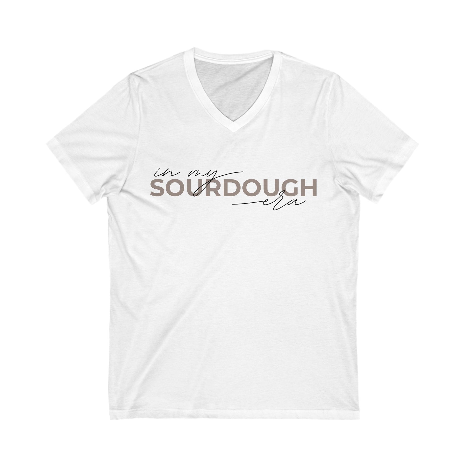 In My Sourdough Era V-Neck Shirt - Amazing Faith Designs