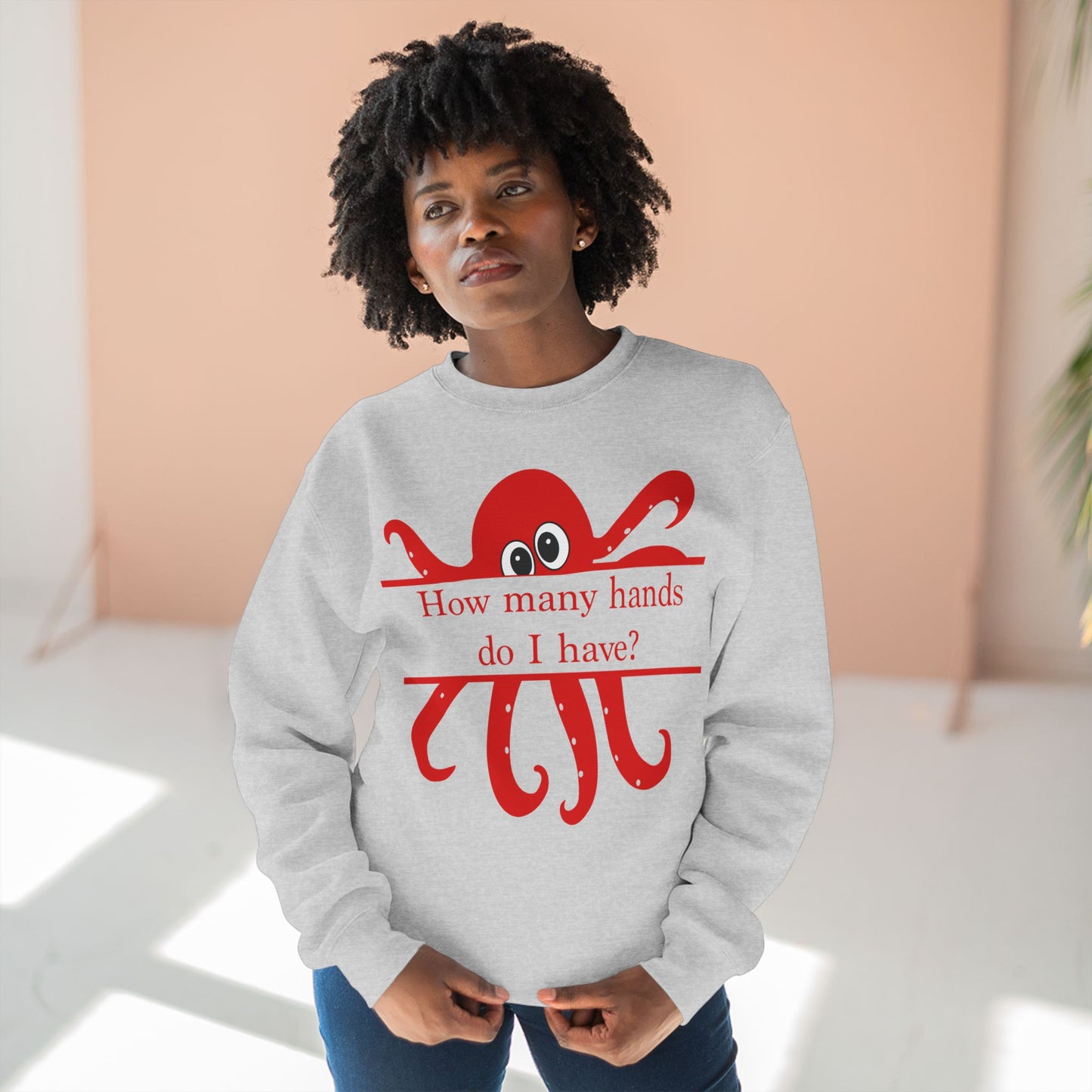 "I'm Not an Octopus!" Red Octopus Unisex Sweatshirt - Amazing Faith Designs