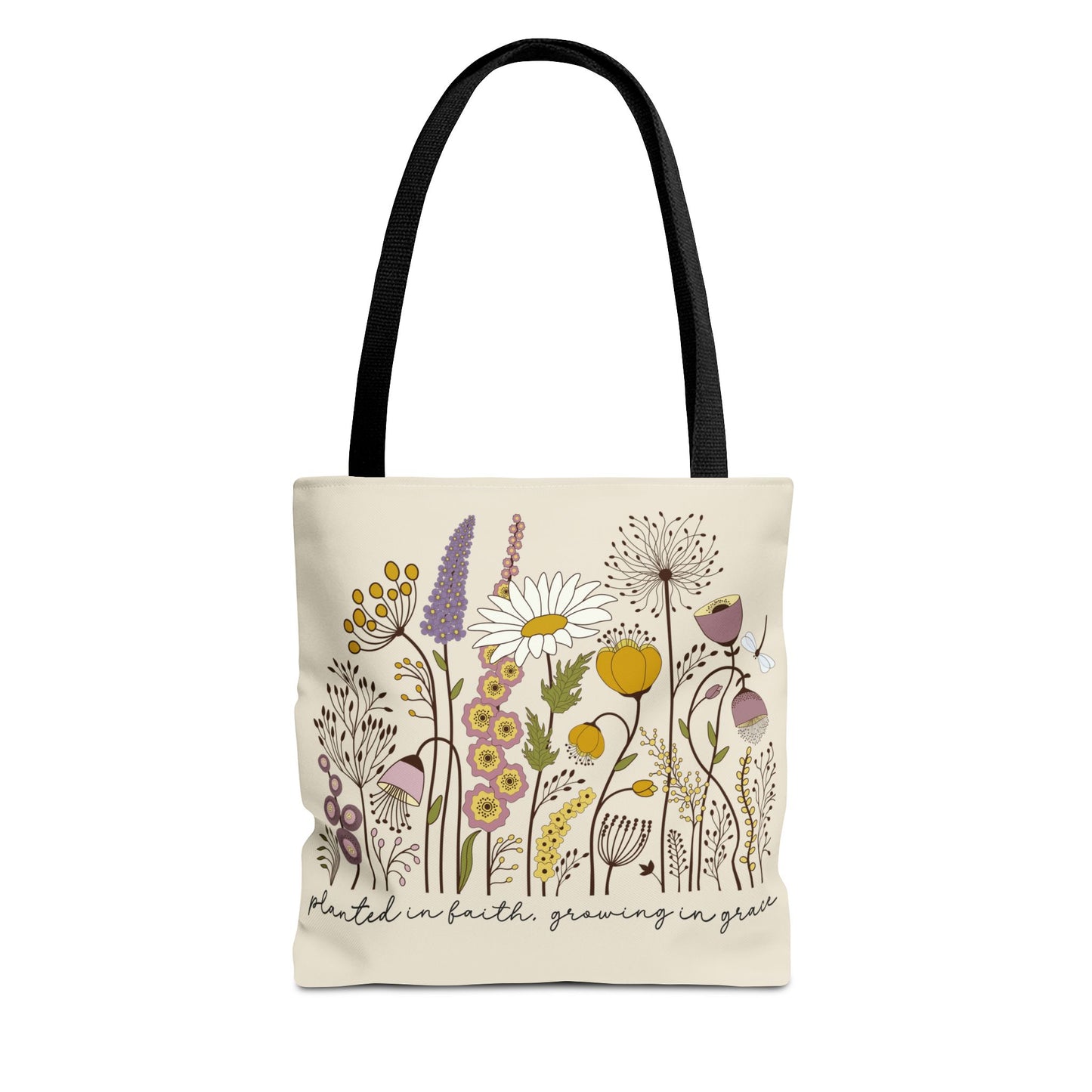 Wildflower Christian Tote Bag - Amazing Faith Designs