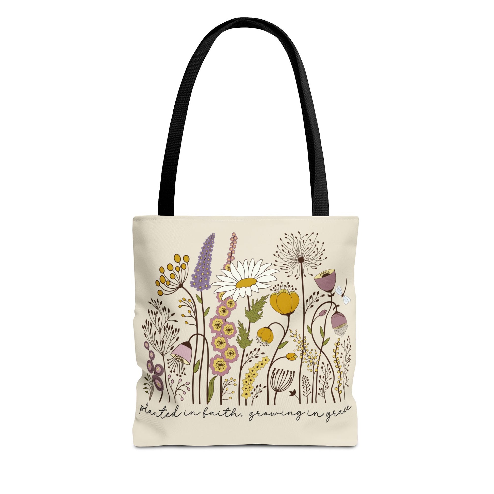 Wildflower Christian Tote Bag - Amazing Faith Designs