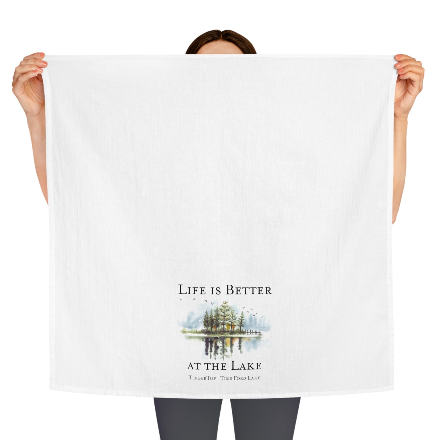 Life is Better at the Lake Tea Towel - Amazing Faith Designs