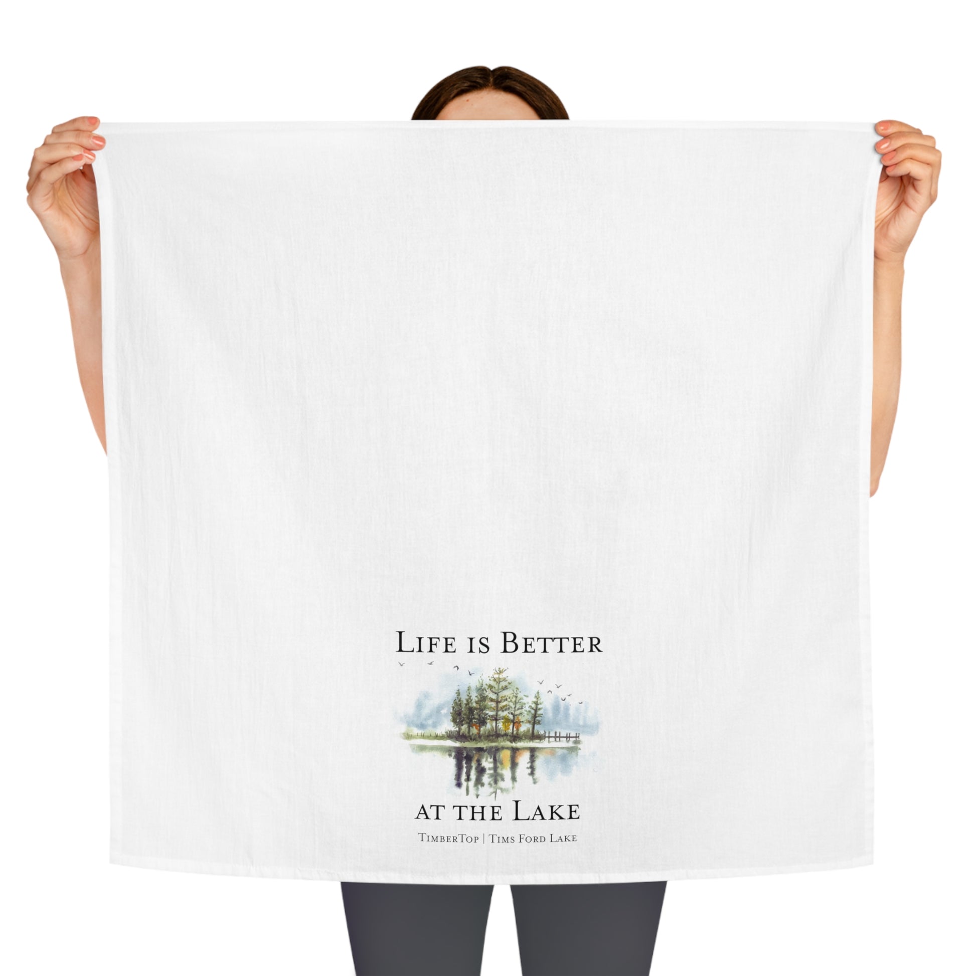Life is Better at the Lake Tea Towel - Amazing Faith Designs