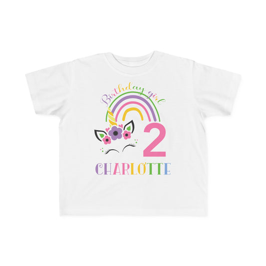 Unicorn Toddler Birthday Shirt - Amazing Faith Designs