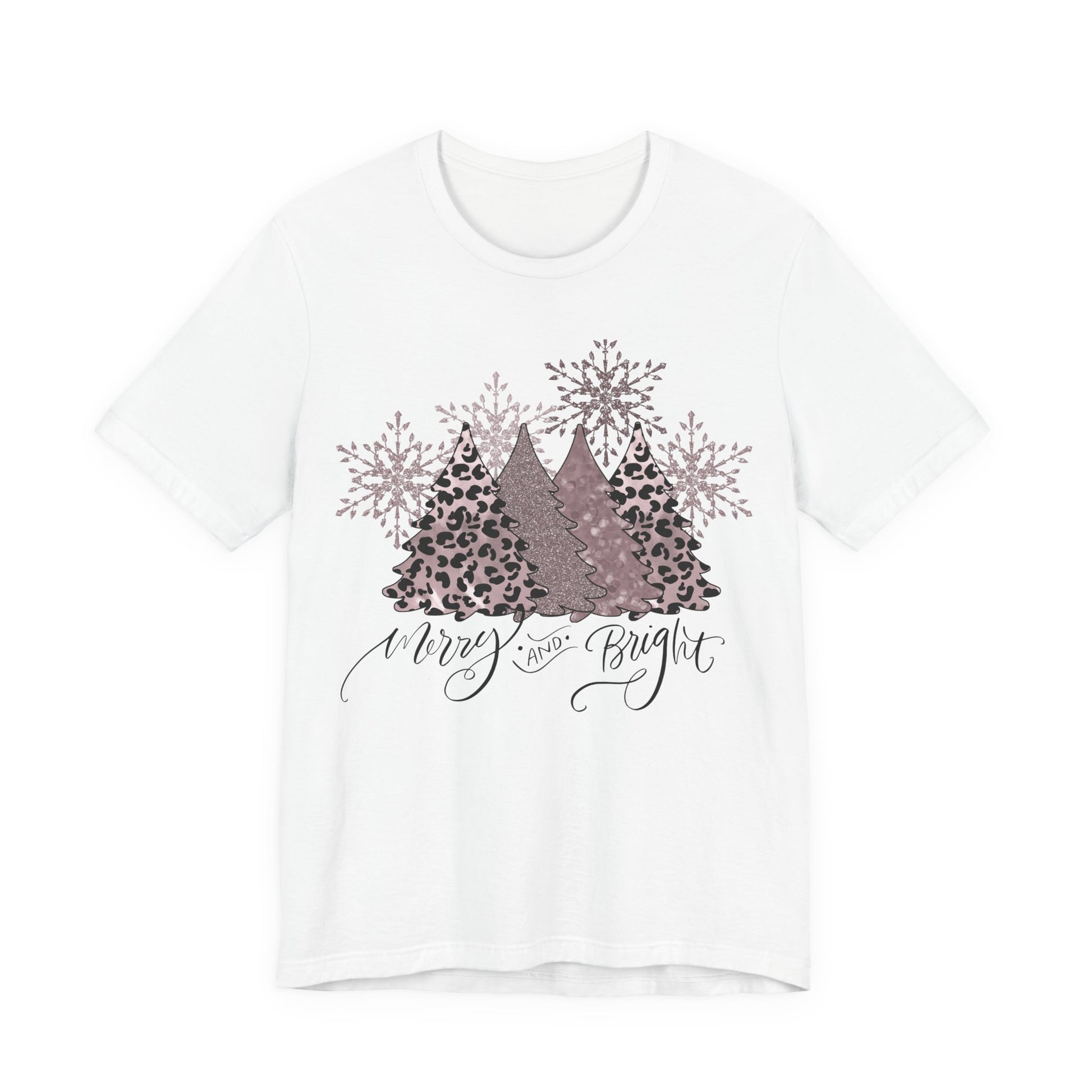Merry and Bright Leopard Christmas Shirt - Amazing Faith Designs