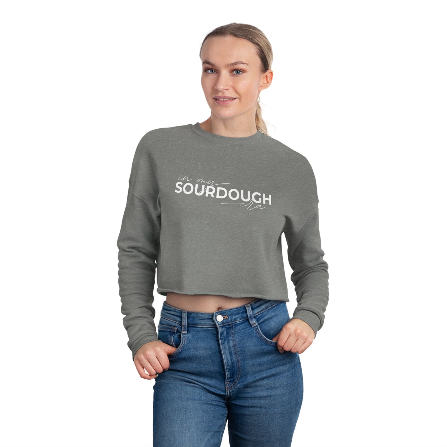 In My Sourdough Era Cropped Sweatshirt - Amazing Faith Designs