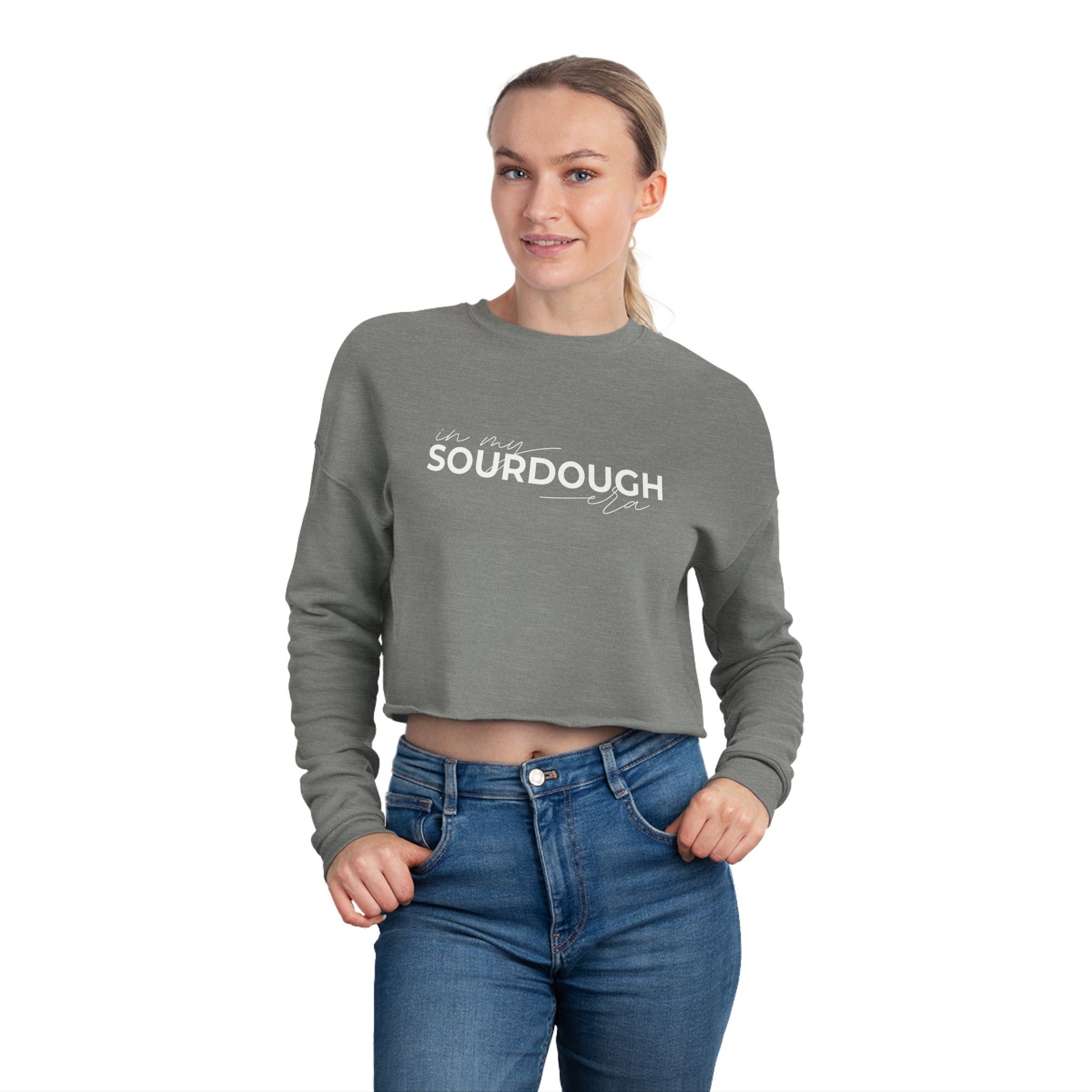 In My Sourdough Era Cropped Sweatshirt - Amazing Faith Designs