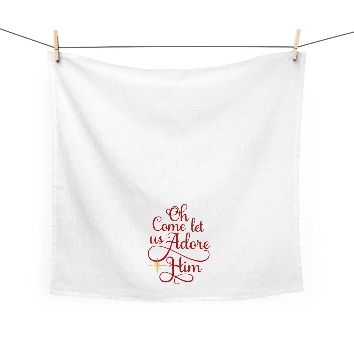 Come Let Us Adore Him Tea Towel - Amazing Faith Designs
