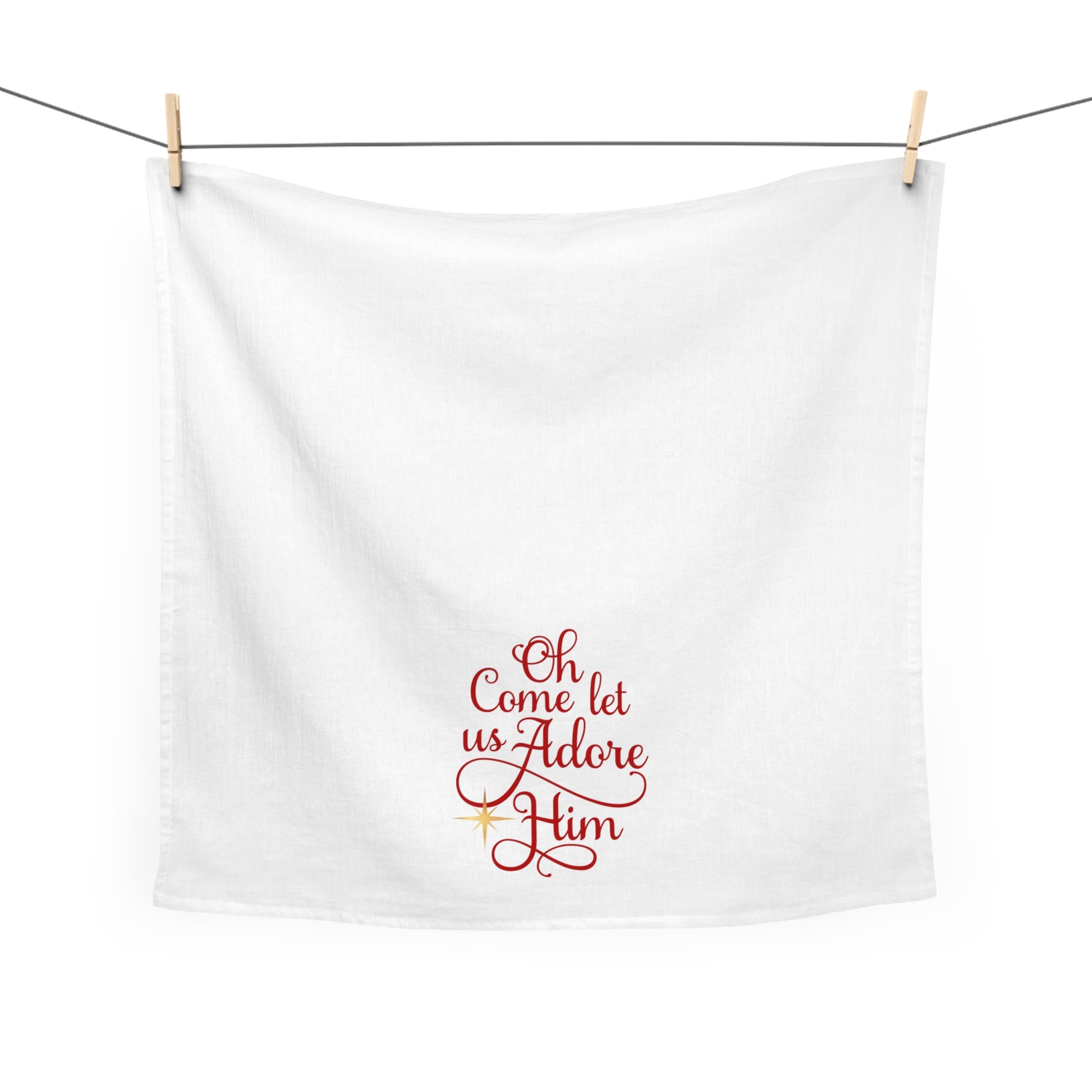 Come Let Us Adore Him Tea Towel - Amazing Faith Designs