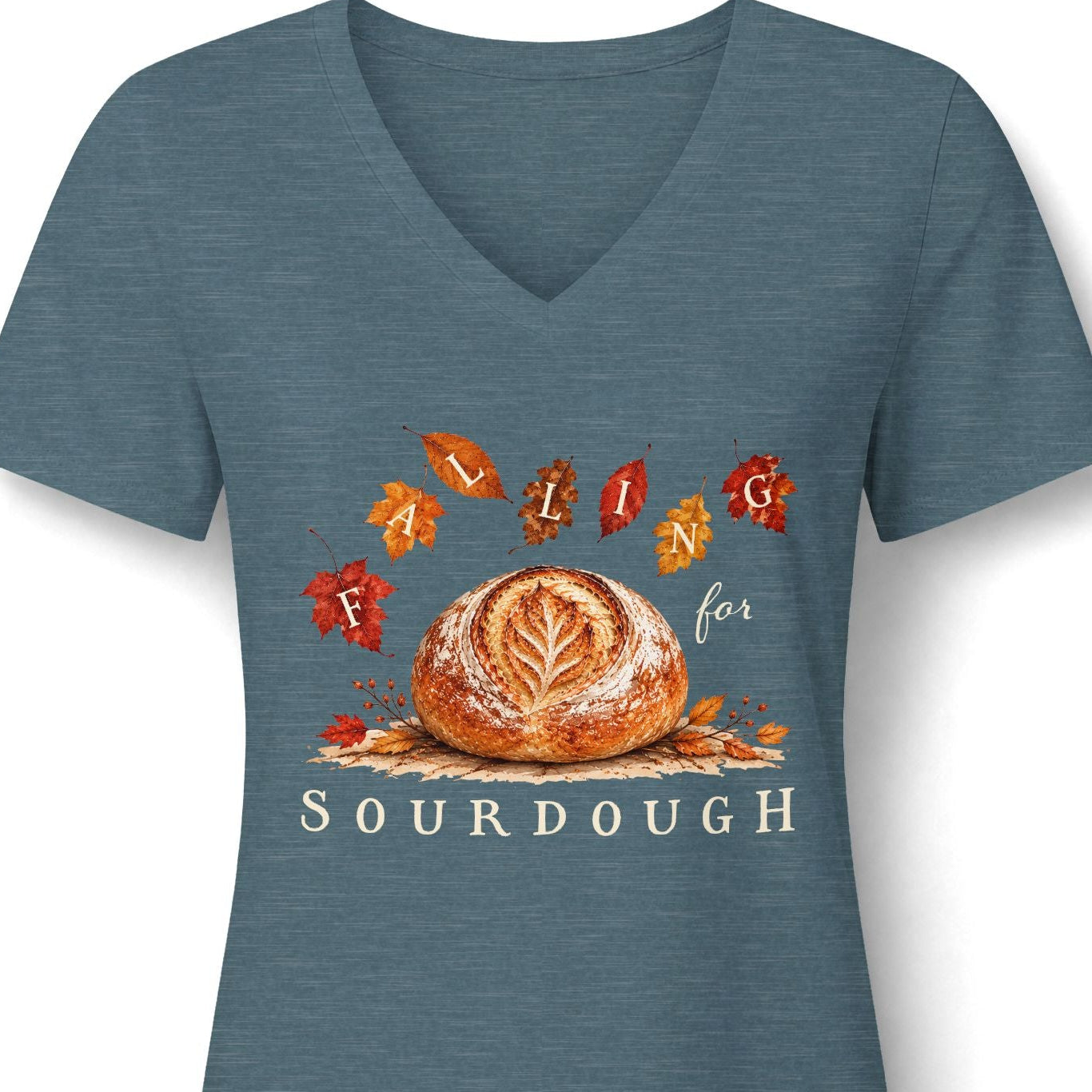 Falling for Sourdough Women's V-Neck Tee
