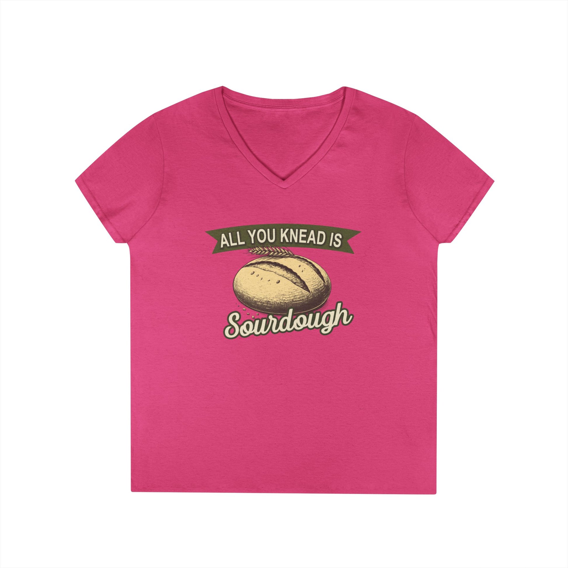 All You Knead is Sourdough Bakery V-Neck Shirt - Logo on Back - Amazing Faith Designs