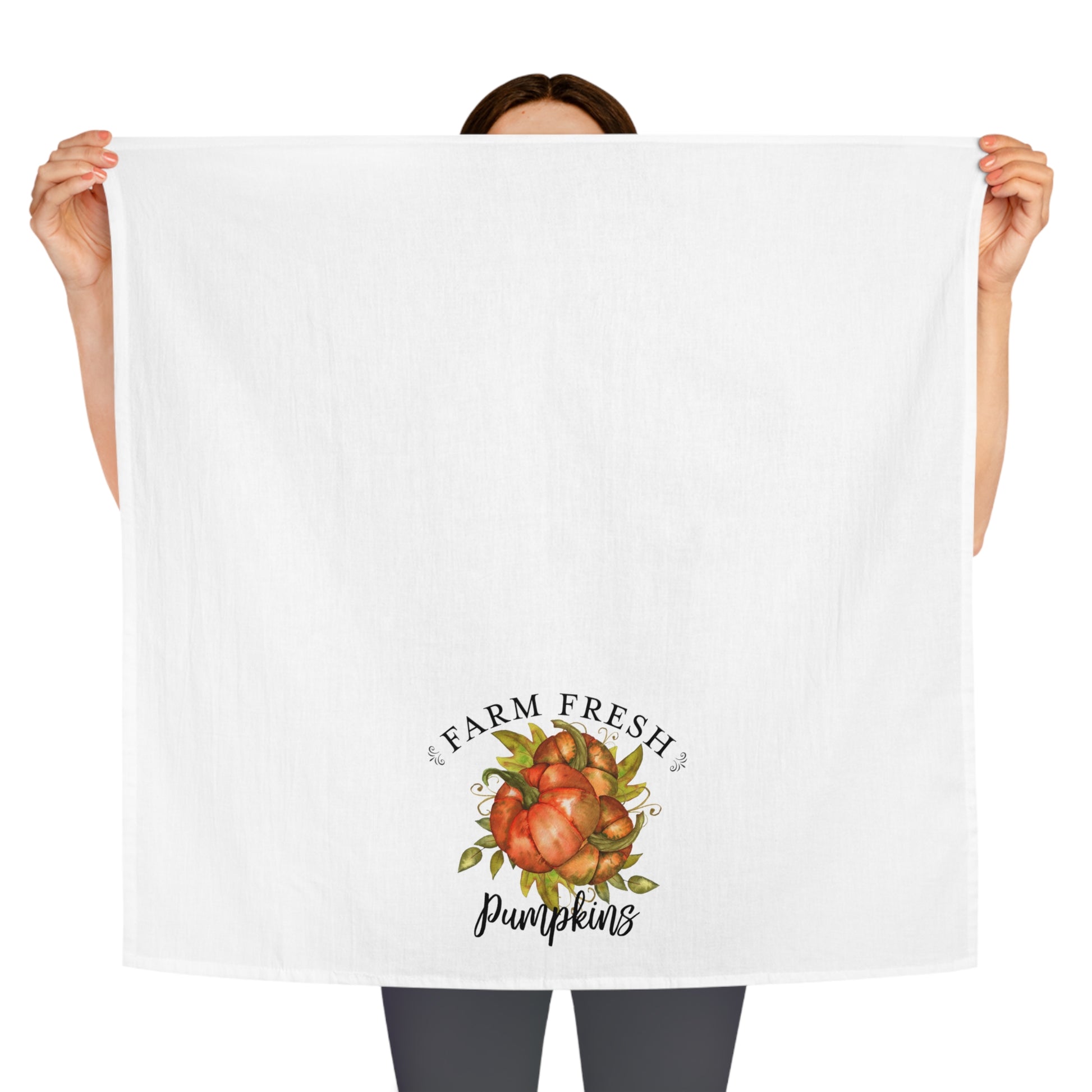 Farm Fresh Pumpkins Tea Towel - Amazing Faith Designs