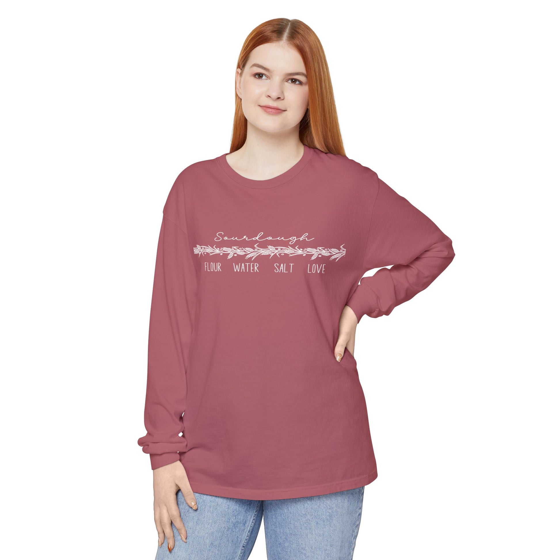 Personalized Flour Water Salt Love Sourdough Long Sleeve T-Shirt - Amazing Faith Designs