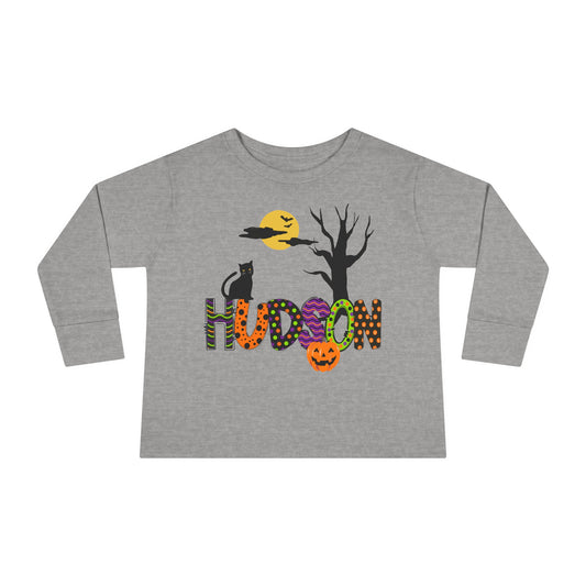 Halloween Personalized Toddler Long Sleeve T-shirt - Amazing Faith Designs