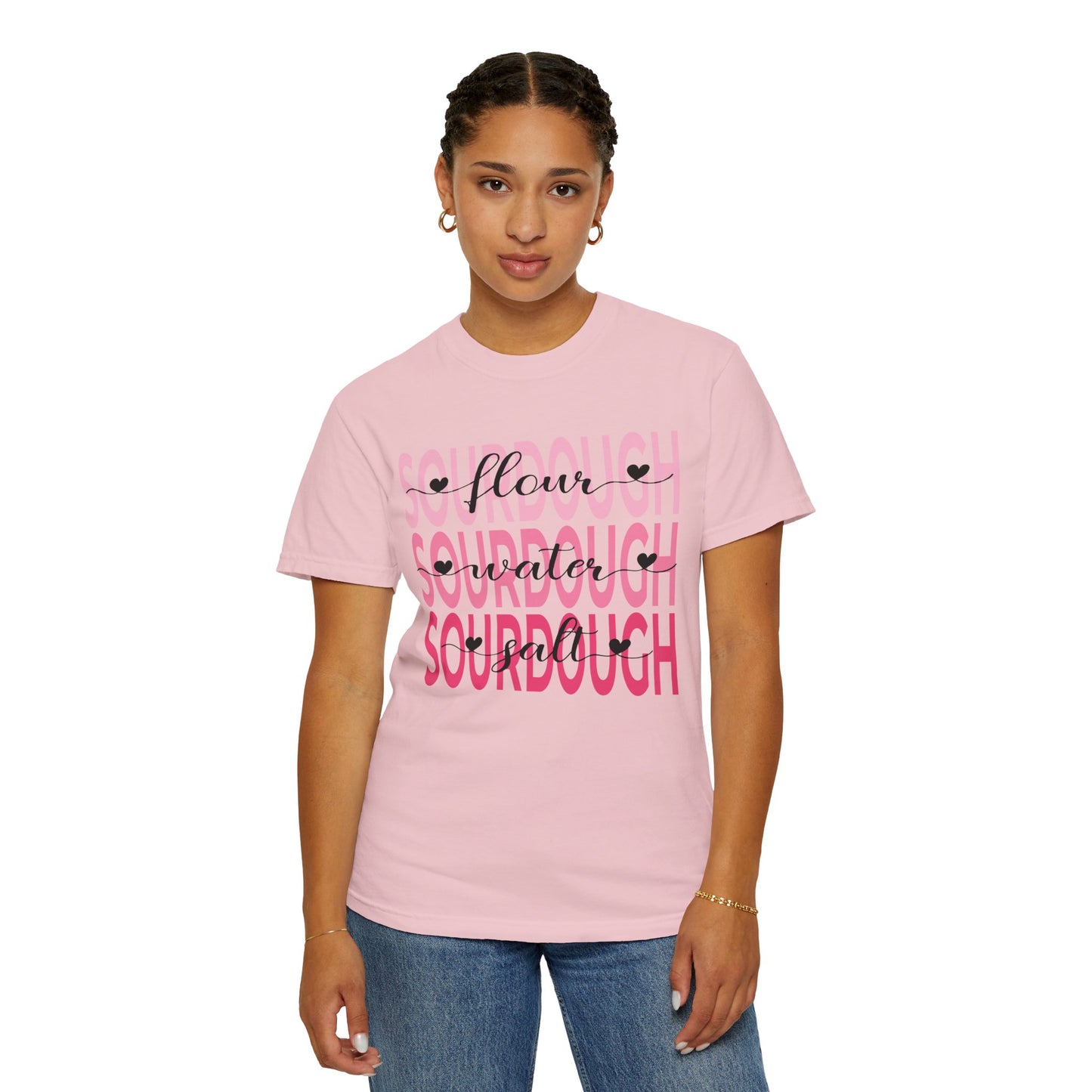 Pink Hearts Sourdough Shirt - Amazing Faith Designs