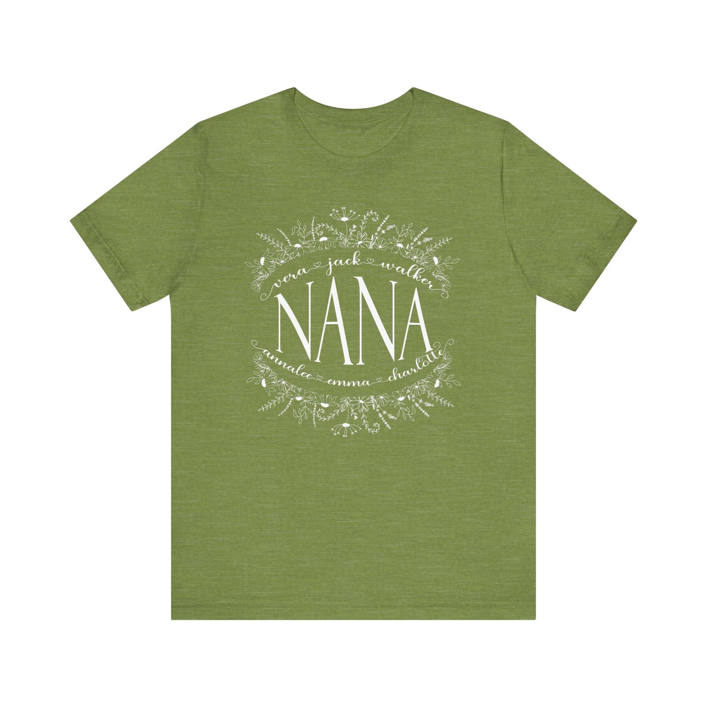 Grandma with Grandkids Personalized T-Shirt Nana Gigi Grammy Mimi - Amazing Faith Designs