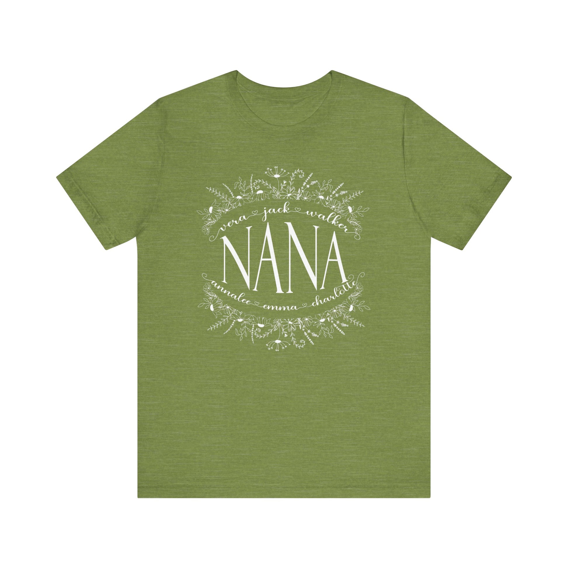 Grandma with Grandkids Personalized T-Shirt Nana Gigi Grammy Mimi - Amazing Faith Designs