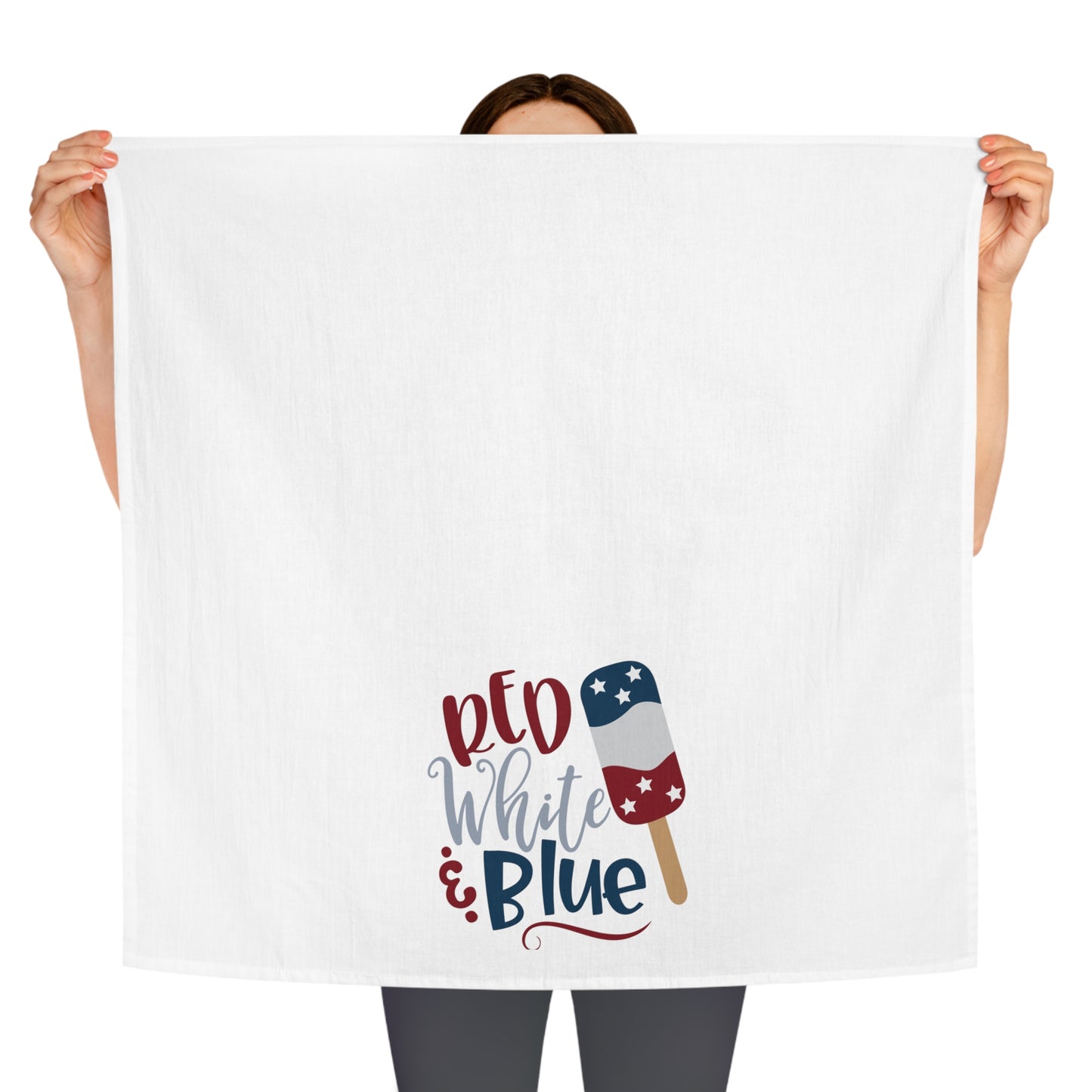 Red White and Blue Fourth of July Tea Towel - Amazing Faith Designs