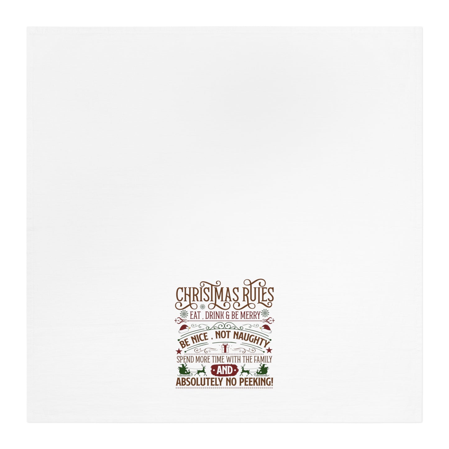 Christmas Rules Kitchen Tea Towel - Amazing Faith Designs