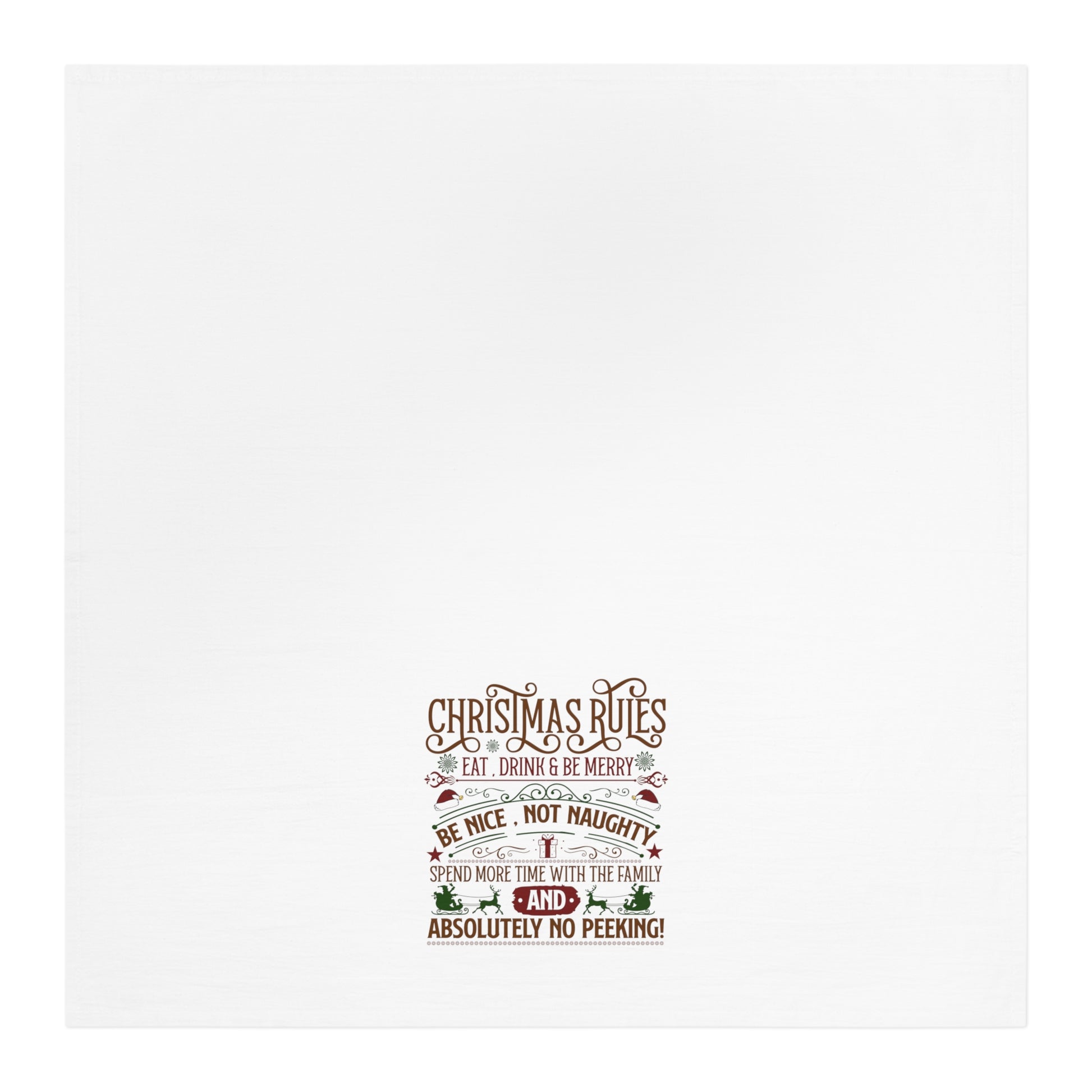 Christmas Rules Kitchen Tea Towel - Amazing Faith Designs