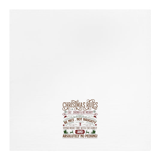 Christmas Rules Kitchen Tea Towel - Amazing Faith Designs