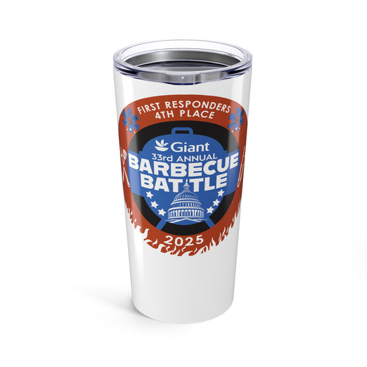 4th Place First Responders Barbecue Battle Tumbler, 20oz Insulated Travel Mug - Amazing Faith Designs