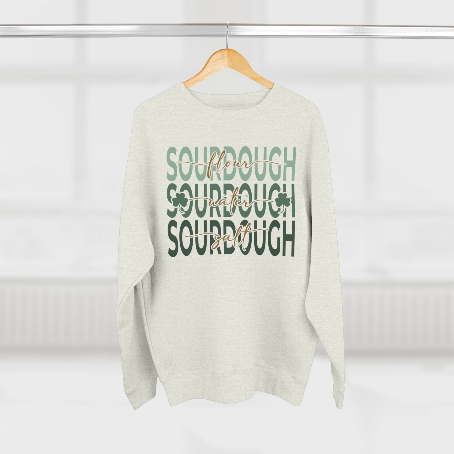 St Patricks Day Green Sourdough Sweatshirt - Amazing Faith Designs