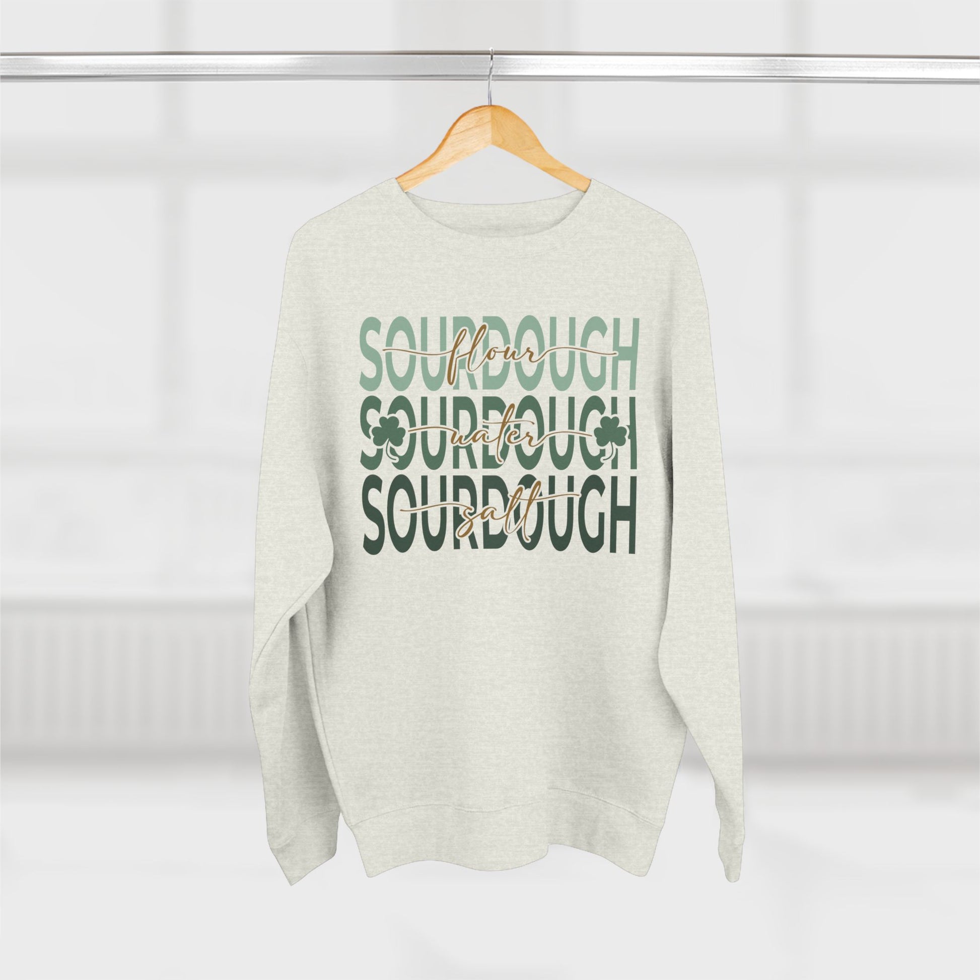 St Patricks Day Green Sourdough Sweatshirt - Amazing Faith Designs