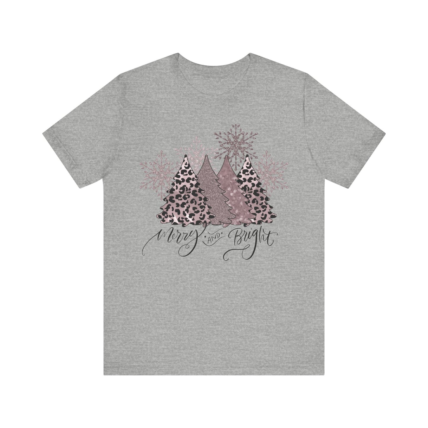 Merry and Bright Leopard Christmas Shirt - Amazing Faith Designs