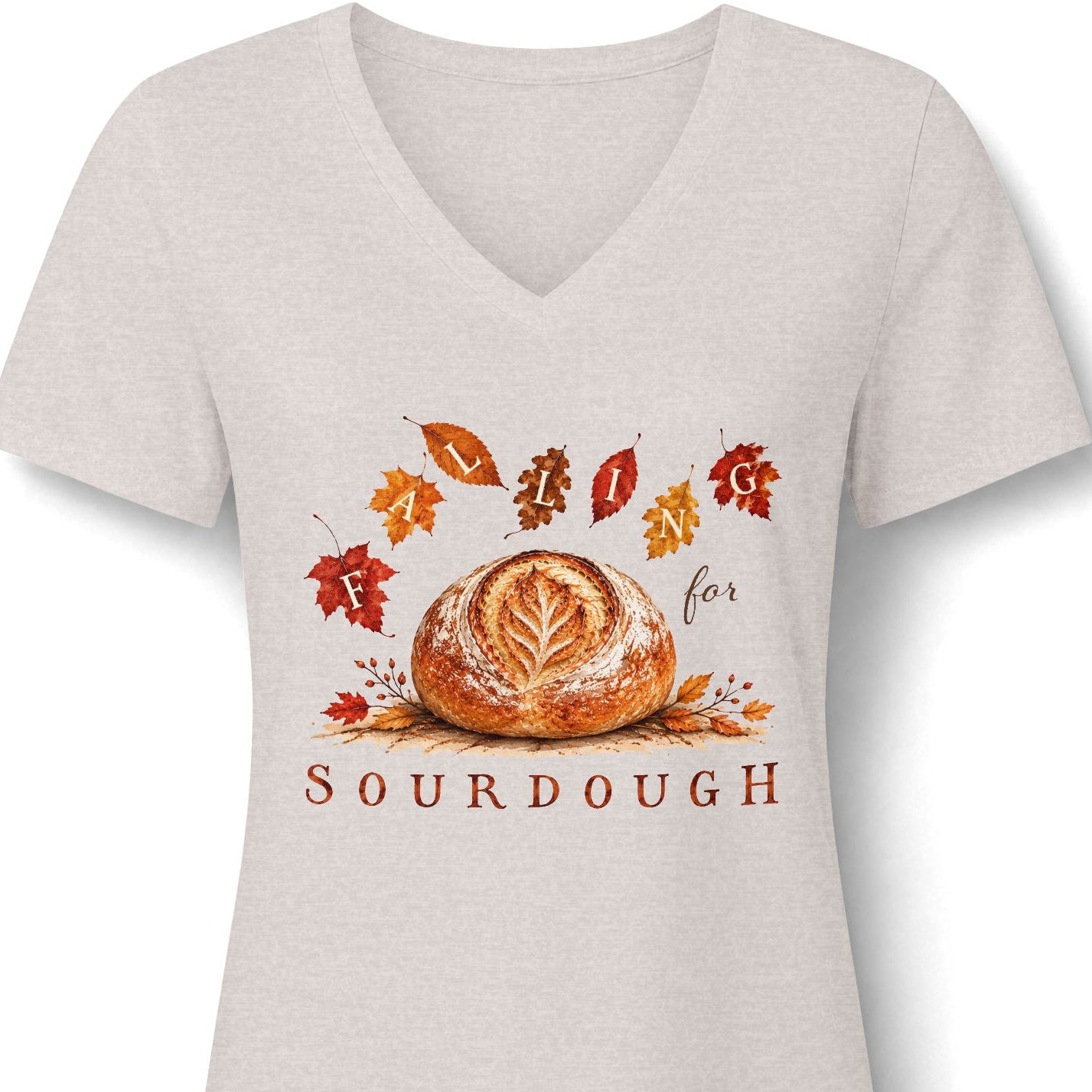 Falling for Sourdough Women's V-Neck Tee