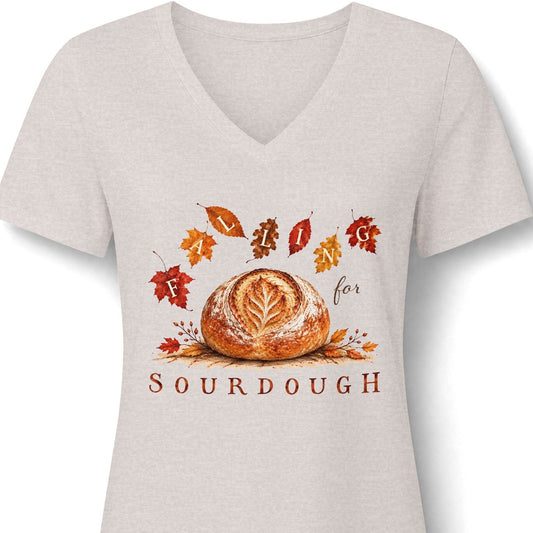 Falling for Sourdough Women's V-Neck Tee
